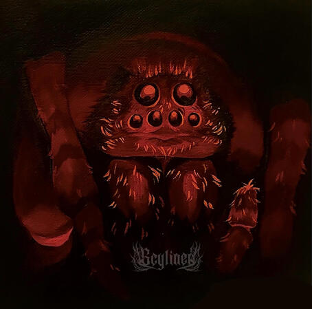 Red Spider Acrylic Painting